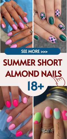 Top Summer Short Almond Nails: Cute Designs, Colors & Simple Shapes