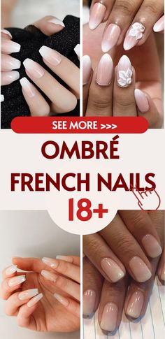 Best 18+ Ombré french nails you must try this year