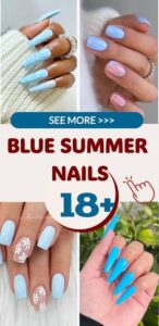 Best 18+ blue summer nails you must try this year
