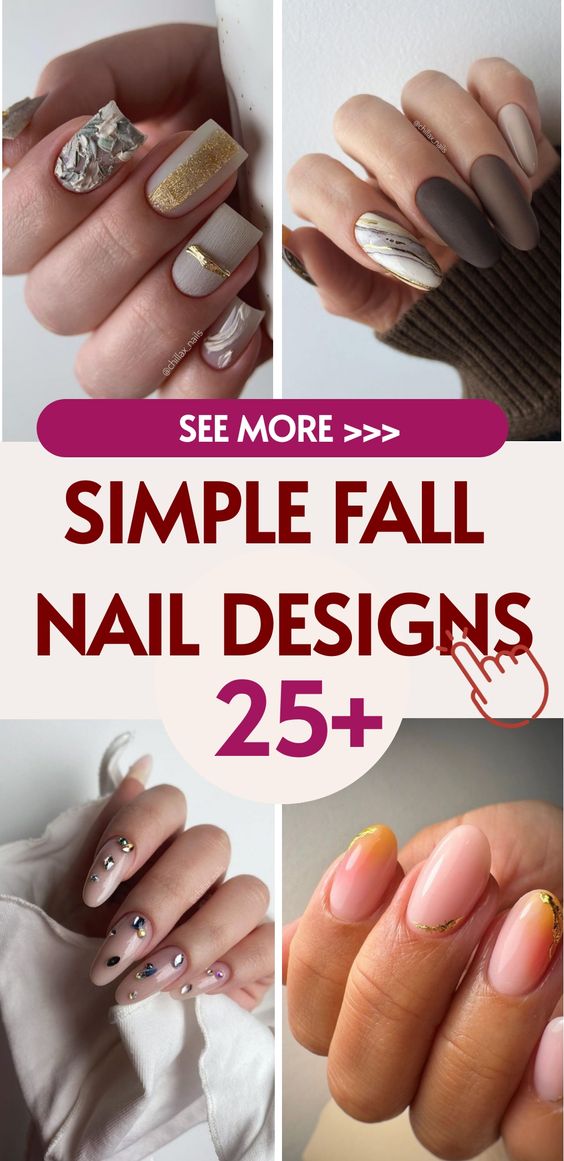 Simple Fall Nail Designs 25 Ideas: Embrace Autumn Elegance