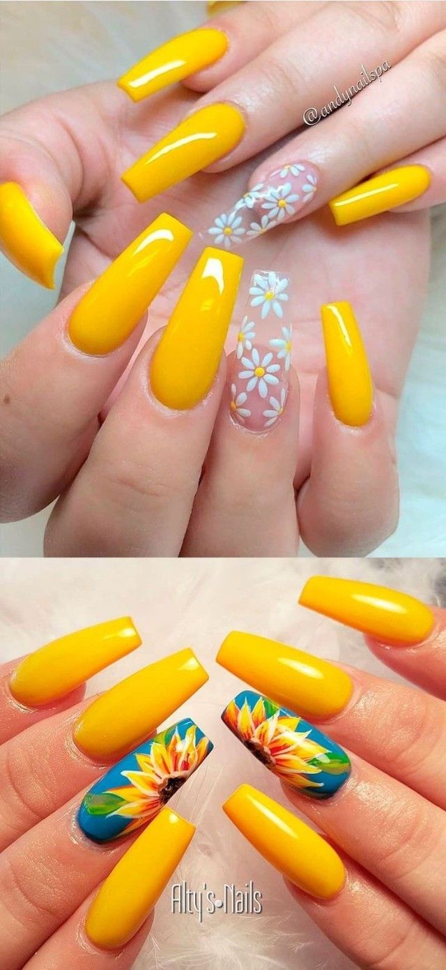 Best 28+ Fall Yellow Nail Color Design you must try this year