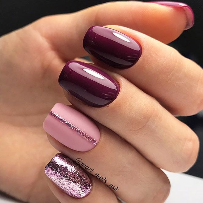 Best 28+ Deep Plum Autumnal Nails you must try this year