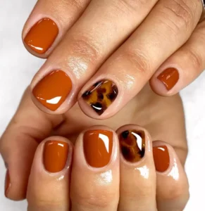 Best 23+ Fall Orange Nail Color you must try this year