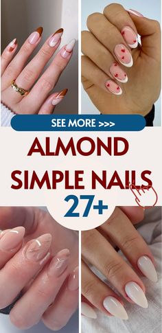 Best 27+ almond nails simple you must try this year