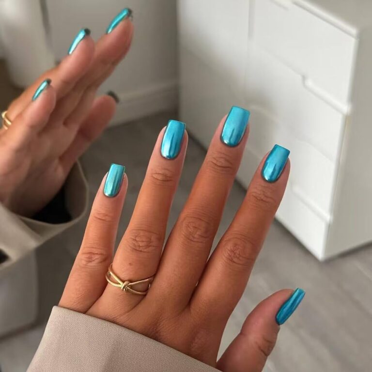 Best 17+ teal acrylic nails you must try this year