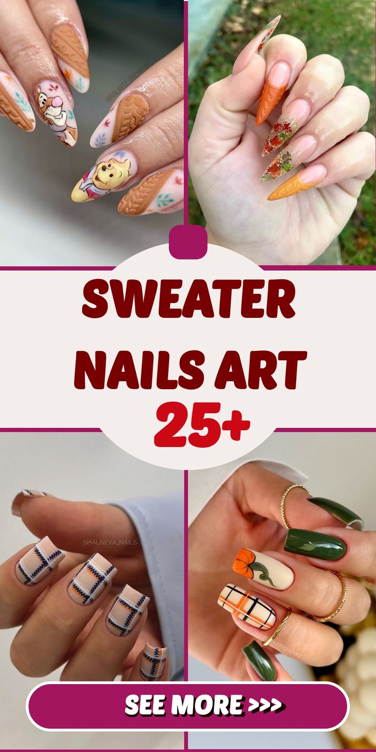 Sweater Nails Art 25 Ideas: Cozy and Chic Manicure Ideas for the Season