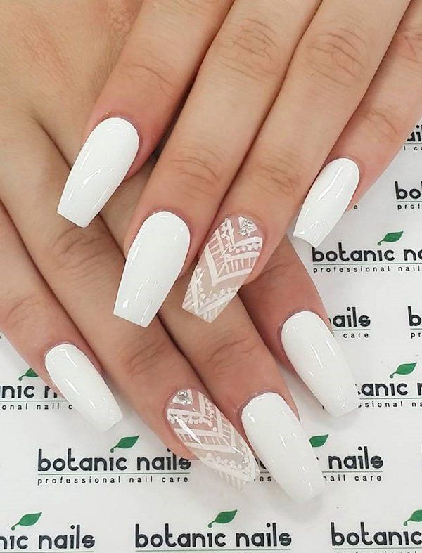 Best 19+ trendy white nails you must try this year