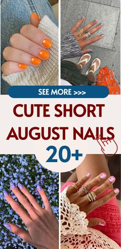 Cute and Stylish: 20 Short August Nails Designs You’ll Adore