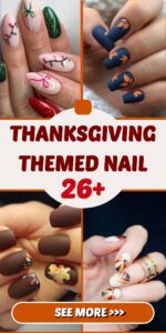 Best 26+ Thanksgiving Themed Nail Looks you must try this year