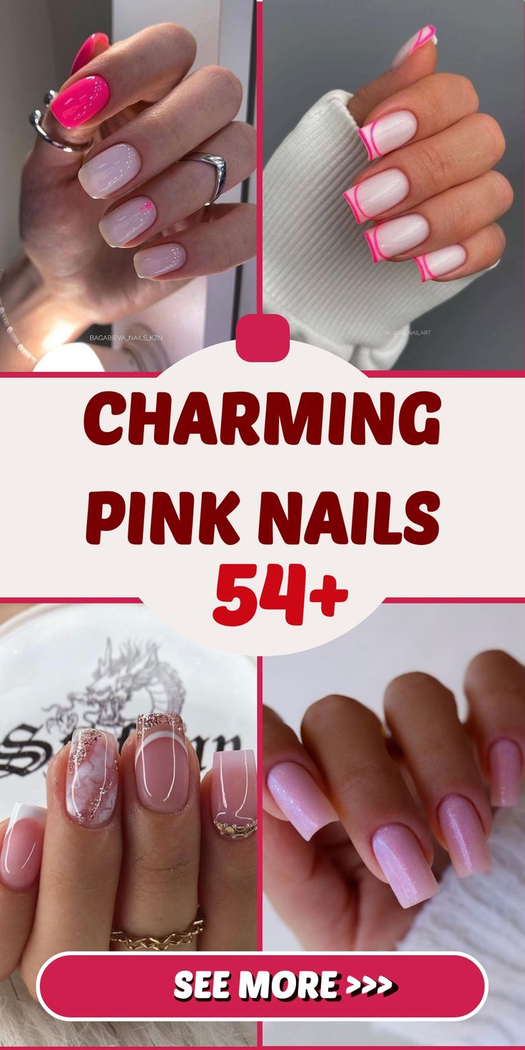 54 Charming Pink Nails: From Soft to Neon