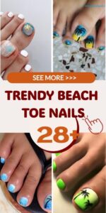 Best 28+ beach toe nails you must try this year