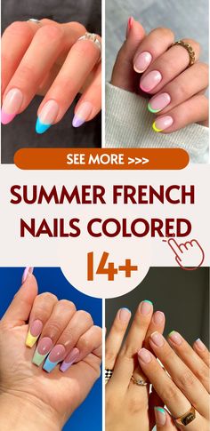 Best 14+ french nails colored you must try this year