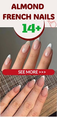 Best 14+ almond french nails you must try this year