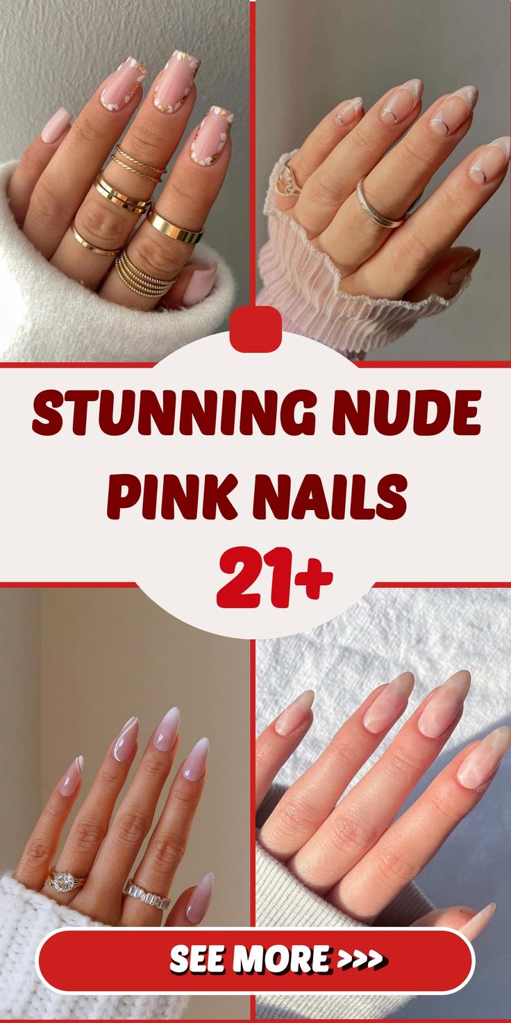 21+ Stunning Nude Pink Nails & Nude Marble Nails You’ll Love