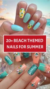 Best 21+ beach themed nails you must try this year