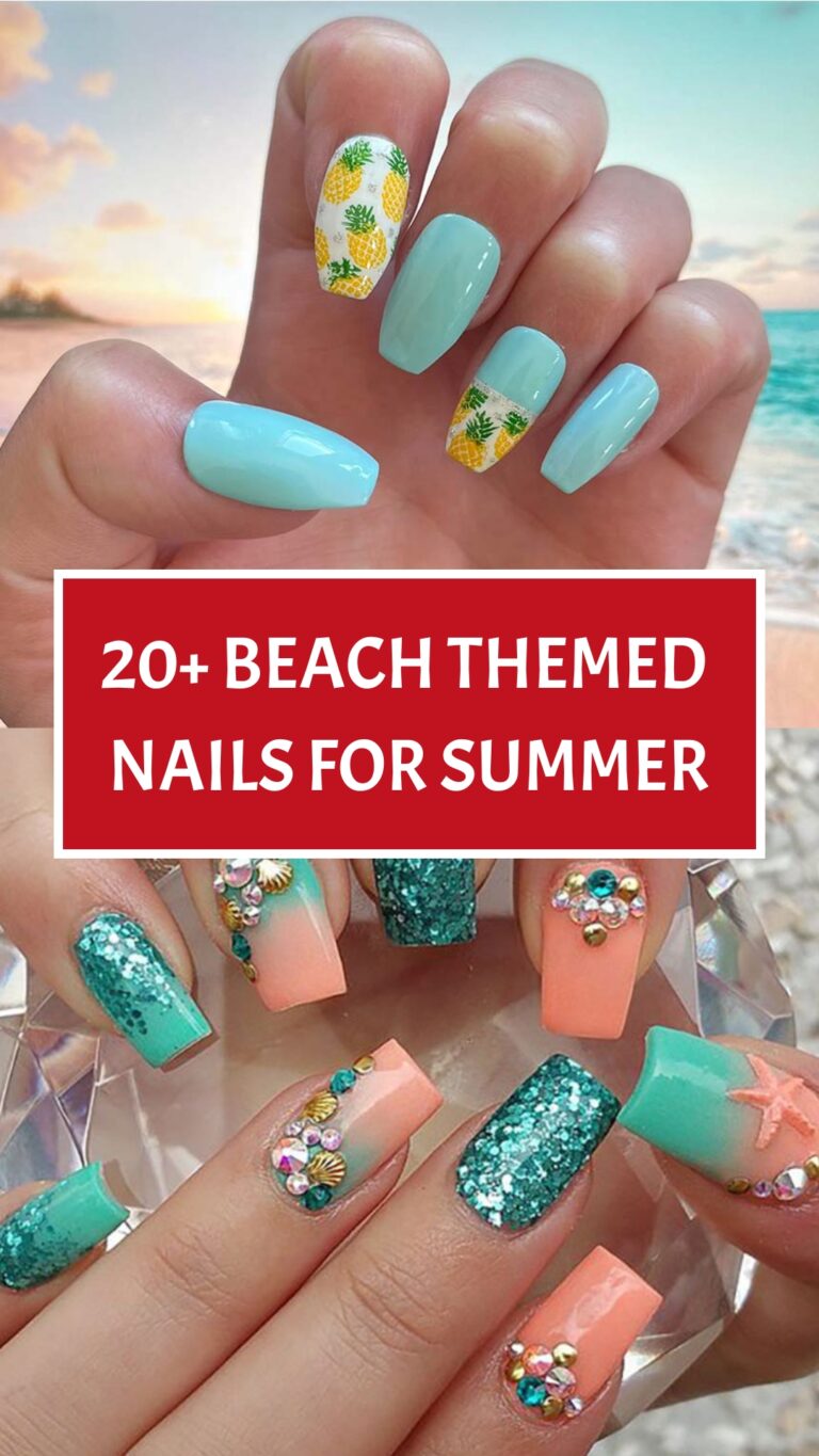 Best 21+ beach themed nails you must try this year