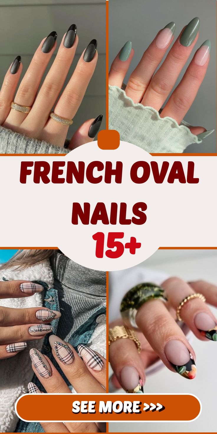 French Oval Nails: 15 Fall Ideas