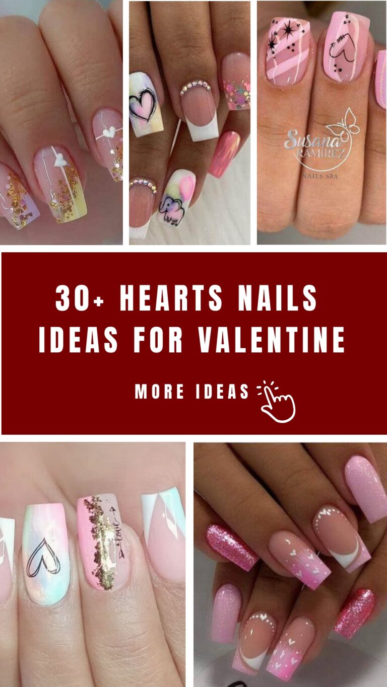 30+ Exquisite Manicure Ideas With Hearts For The Upcoming Holidays