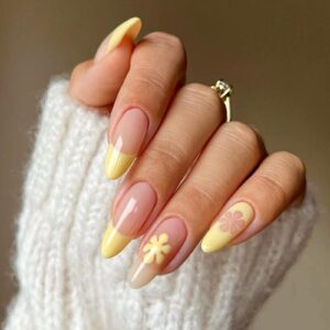 Best 24+ yellow almond nails you must try this year