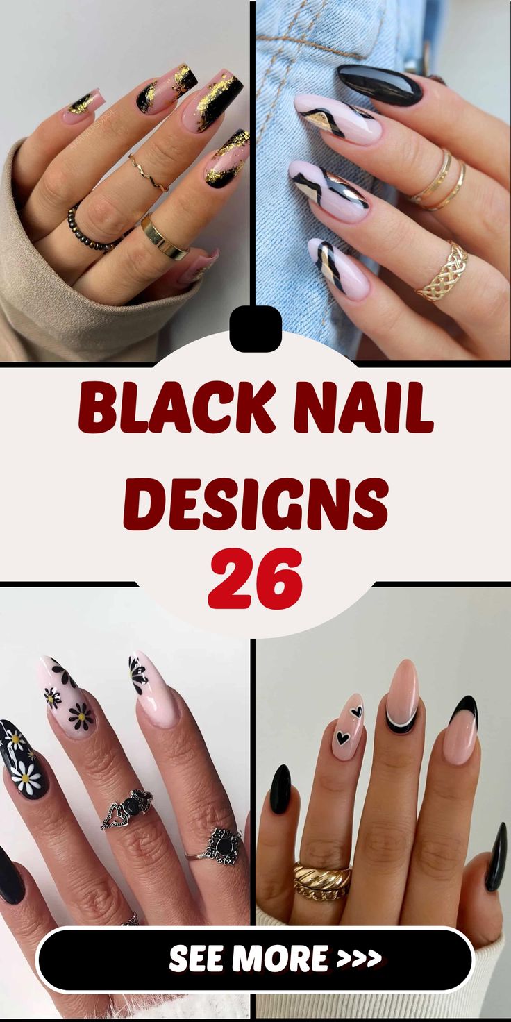 26+ Black Nail Designs & Black Nail Art We Can’t Get Enough Of