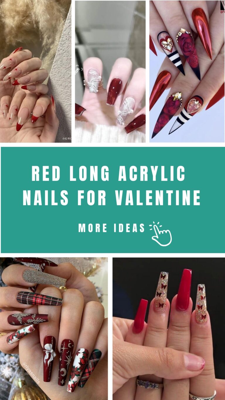 Find Out 20 Red Long Acrylic Nails That Will Complement Your Sassy Personality