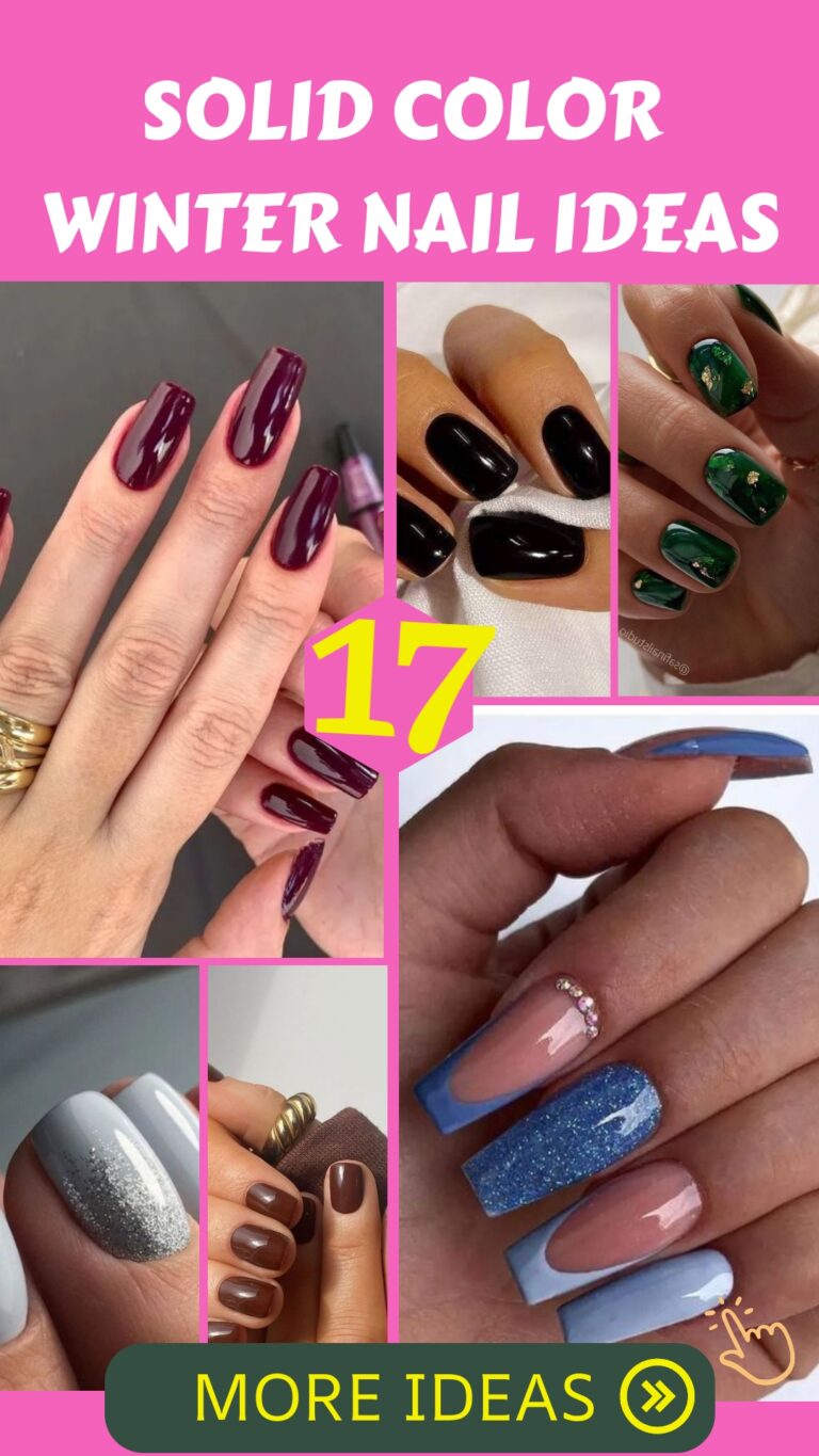 19 Solid Color Winter Nail Ideas