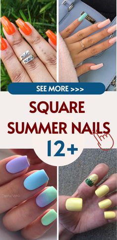 Best 12+ summer nails square you must try this year