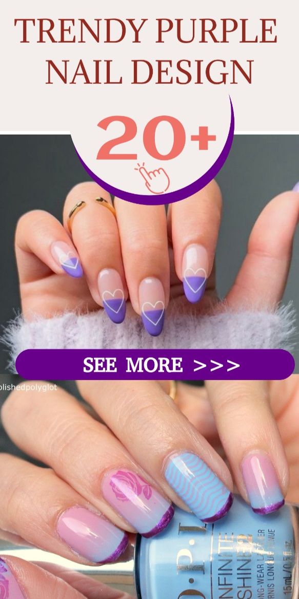 Best 20+ purple nail design you must try this year
