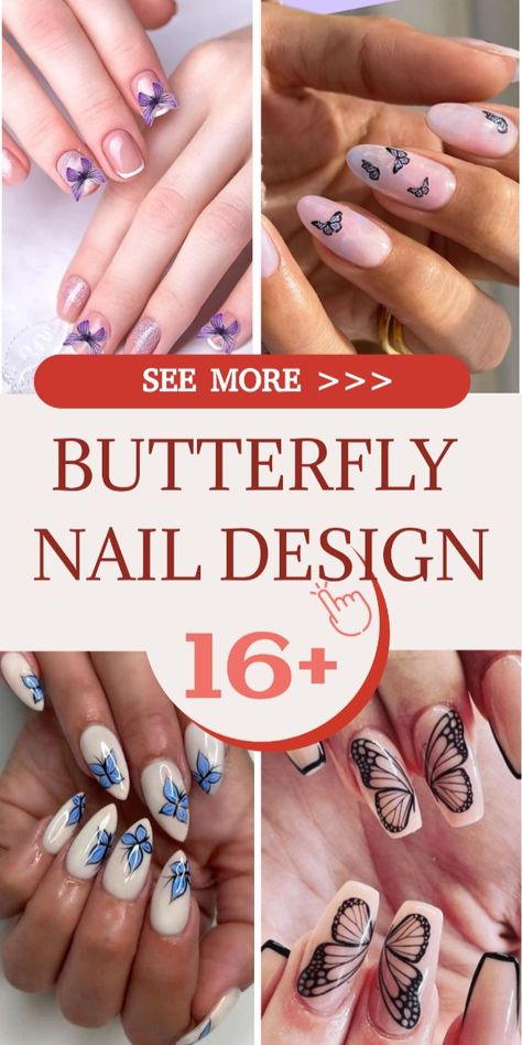 Best 16+ butterfly nail design you must try this year